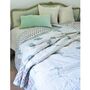 Mint Palm Tree Indian Block Printed Cotton Bed Quilt, thumbnail 1 of 4