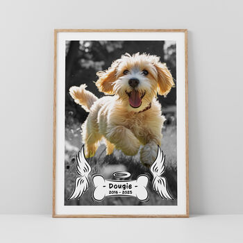 Personalised Dog Memorial Photo Print Memorial Gift With Professional Photo Editing, 2 of 6