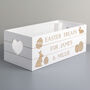 Personalised Easter Bunny White Wooden Treats Crate, thumbnail 5 of 6