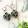 Monstera Deliciosa Leaf Plant Earrings, thumbnail 5 of 12