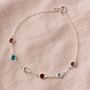 Sterling Silver Mini Family Birthstone Bracelet, thumbnail 2 of 8