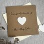 Personalised Wooden Heart Wedding Card, thumbnail 3 of 3