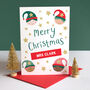 Personalised Teacher Elves Christmas Card, thumbnail 1 of 3