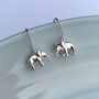 Sterling Silver Elephant Earrings, thumbnail 1 of 3