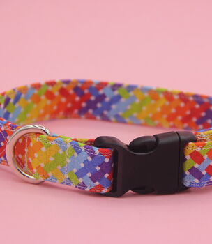 Rainbow Geometric Dog Collar, 2 of 10