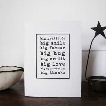 'Big Thanks' Petite Card, 3 of 3