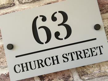 Personalised House Acrylic Number Sign Church, 5 of 5