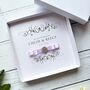 Handmade And Personalised Wedding Card With Crystal Embelishment Any Colour Ribbon, thumbnail 10 of 12
