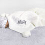 Personalised Bunny Comforter And Cable Blanket White, thumbnail 4 of 12