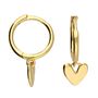 Sophie 18ct Gold Plate Heart Huggies, thumbnail 3 of 3