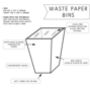 Luxury Paper Bin In Linen, thumbnail 4 of 7