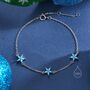 Sterling Silver Tiny Cz Flower Bracelet, thumbnail 6 of 12