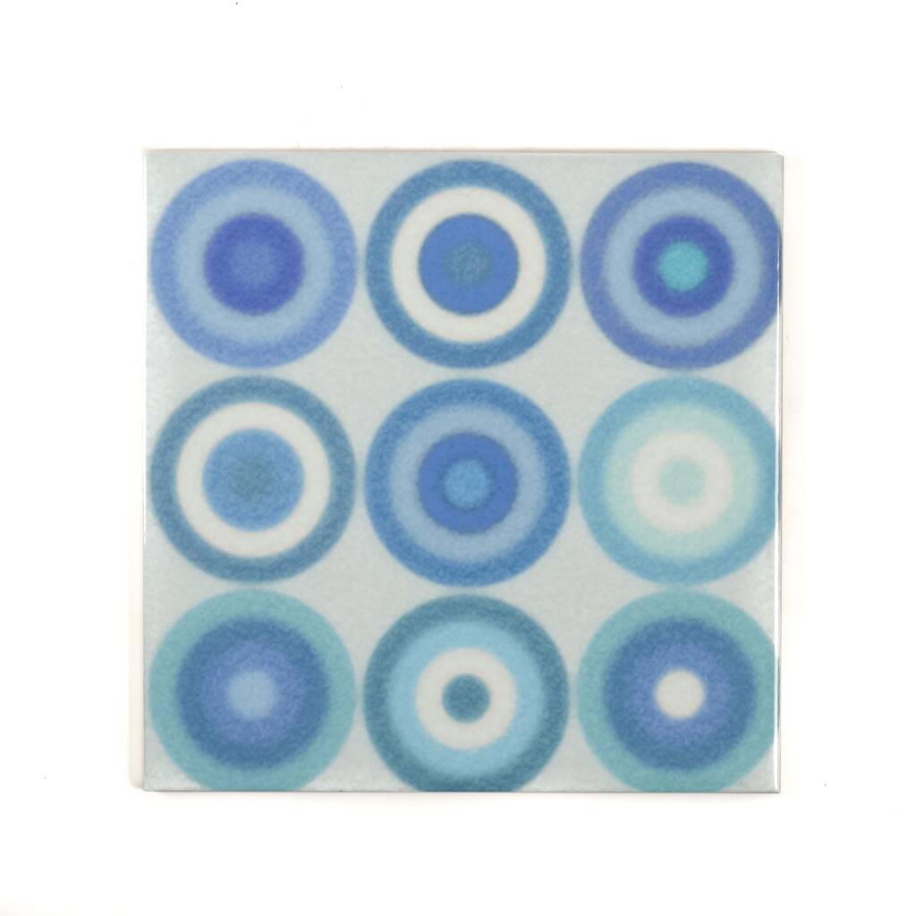 Turquoise Blue 'Circles' Tile, 1 of 11