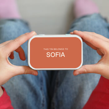 Personalised Plain Text Keepsake Tin, 4 of 5