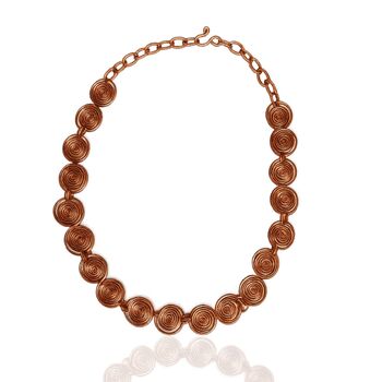 Copper Spiral Statement Necklace, 4 of 5