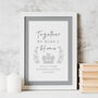 Personalised Home White A4 Framed Print, thumbnail 3 of 4