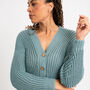 Fishermans Rib Cardigan Knitting Kit, thumbnail 3 of 8
