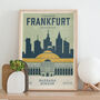 Personalised Frankfurt Marathon Print, Unframed, thumbnail 1 of 4