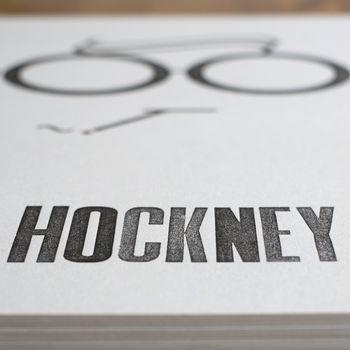 Limited Edition Typography Portrait David Hockney, 4 of 7
