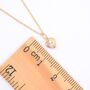 Gold Plated Clear Cubic Zirconia Heart Necklace, thumbnail 4 of 6