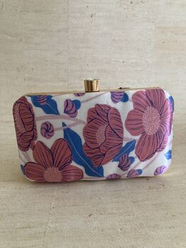 Digitally Printed Pink Floral Clutch Bag, 8 of 10