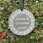Personalised Grandparents Christmas Bauble Decoration 2025, thumbnail 2 of 5