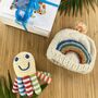 Handmade Yellow Octopus And Rainbow Hat Fair Trade Toy Gift Set, thumbnail 2 of 2