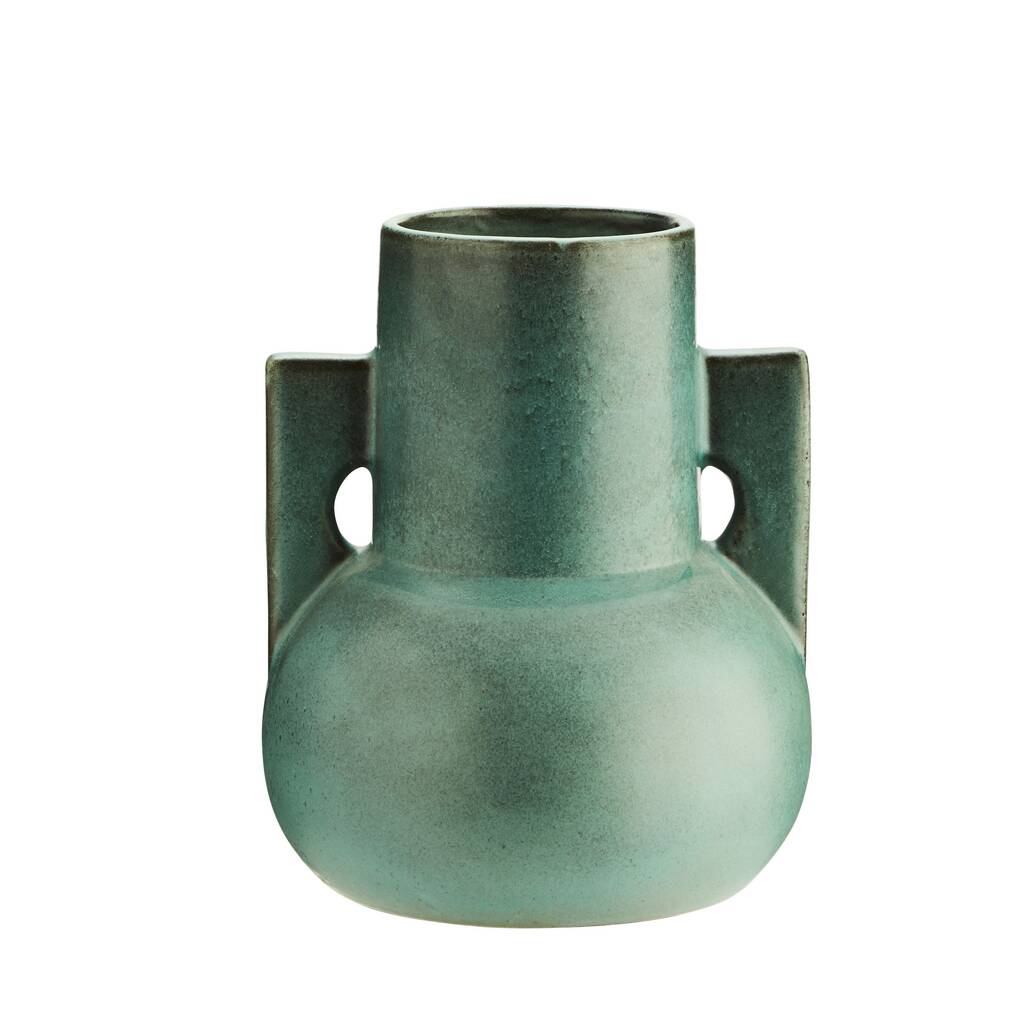 Green Terracotta 70's Urn Vase Pre Order February
