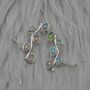 Fire Opal Silver Earrings: October Birthstone, thumbnail 3 of 7