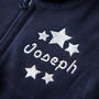 Personalised Baby Hoodie With Hearts Or Stars, thumbnail 6 of 9