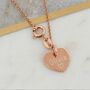 Rose Gold Plated Miraculous Medal And Crucifix Necklace, thumbnail 2 of 3
