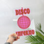 Disco Inferno Clear Acrylic Vinyl Plaque Decor, thumbnail 1 of 7
