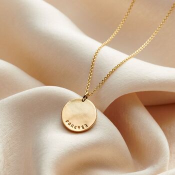 Textured Personalised Disc Necklace, 2 of 9