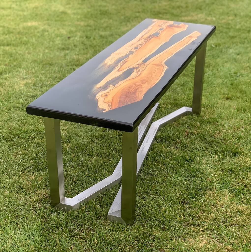 Resin And Wood Coffee Table By Against the grain