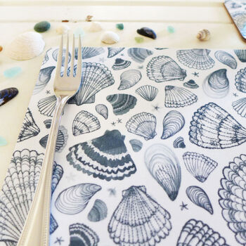 Set Of Four Seashells Placemats, 5 of 6