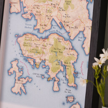 Framed And Personalised Hong Kong Map Print, 2 of 5