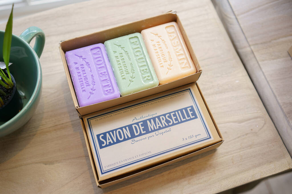 Box Of Three Savon De Marseille Soaps, 1 of 4