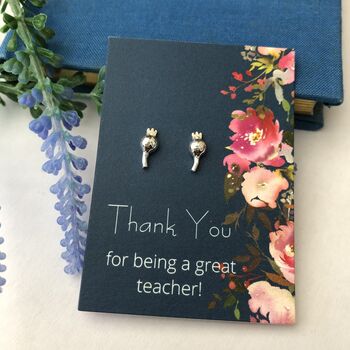 Thank You Teacher Gift Sterling Silver Poppy Seed Head Earrings, 8 of 10