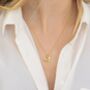Gold Vermeil Bee Necklace With Birthstone Charm, thumbnail 7 of 12
