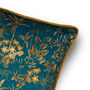 Luxury Super Soft Velvet Cushion Rainforest Teal With Optional Piping, thumbnail 4 of 9