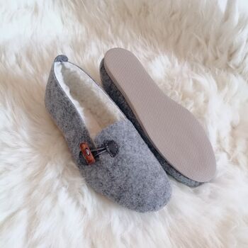 Felt Ballerina Slippers With Toggle, 6 of 6