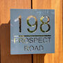Modern Square House Address Door Sign, thumbnail 1 of 4