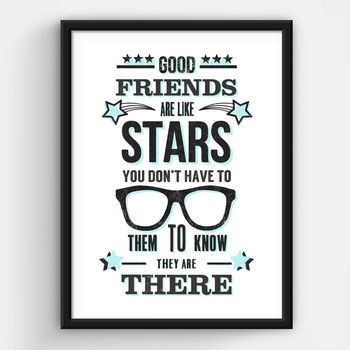 'Friends Are Like Stars' Friendship Print, 2 of 4