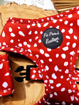 Poppy Toadstool Polkas Dog Harness, 4 of 8