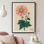 Modern Pink Anemone Botanical Print, thumbnail 1 of 2