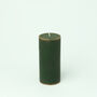 G Decor Fern Green Gold Antique Style Pillar Candles, thumbnail 2 of 5
