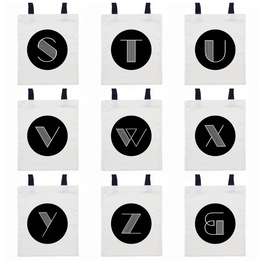 Personalised Letter Shopping Bag By Jolie Design