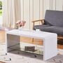 Goldfan White Gloss Coffee Table Center Tables, thumbnail 1 of 12