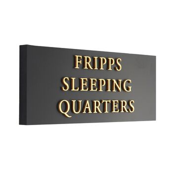 Personalised House Sign With Raised Gold Lettering, 4 of 10