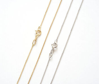 14ct Gold Cable Chain Necklace, Yellow Or White Gold, 2 of 3
